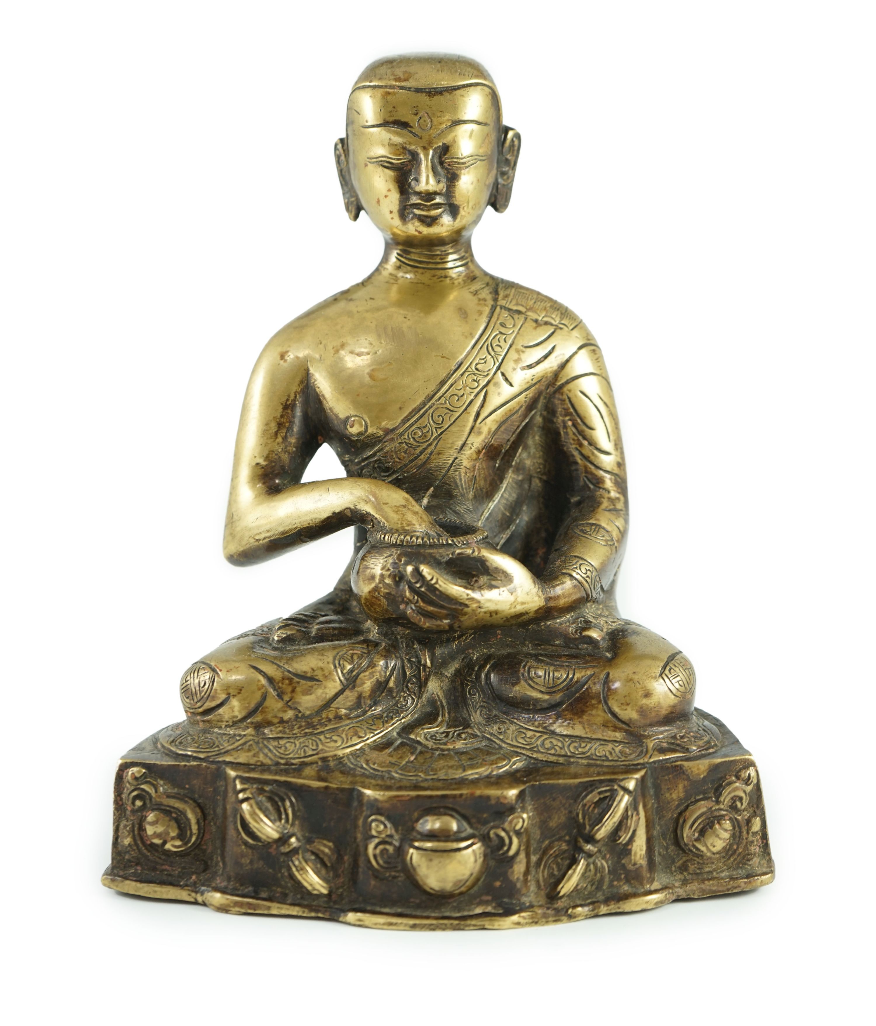 A Himalayan bronze figure of Buddha, 19th century, 21.5cm high